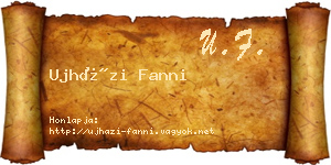 Ujházi Fanni névjegykártya